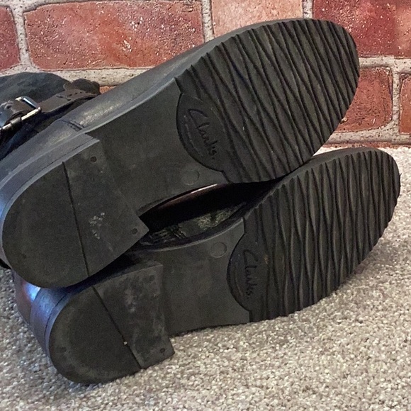 Clarks Cologne Up womens Black leather Knee high Tall Riding Boots size 7 - Picture 9 of 9